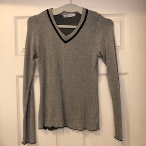 Black and white long sleeve top